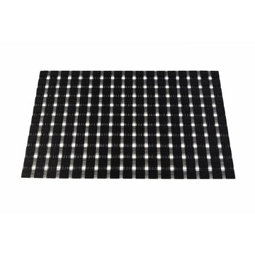 Malakos Hollow Squares 6 Washable Table Mat Set (Black)